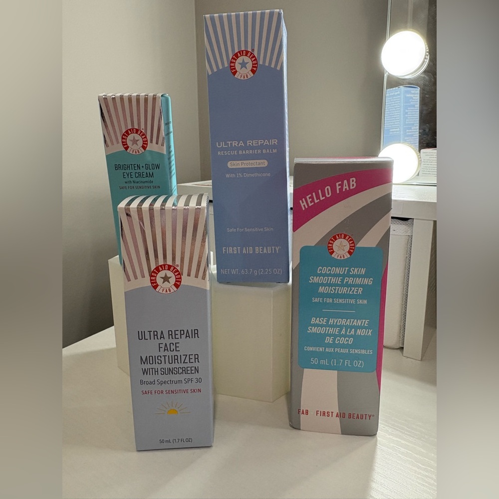 First Aid Beauty Bundle! Ultra Repair Barrier Balm, Moisturizer, Primer, NEW